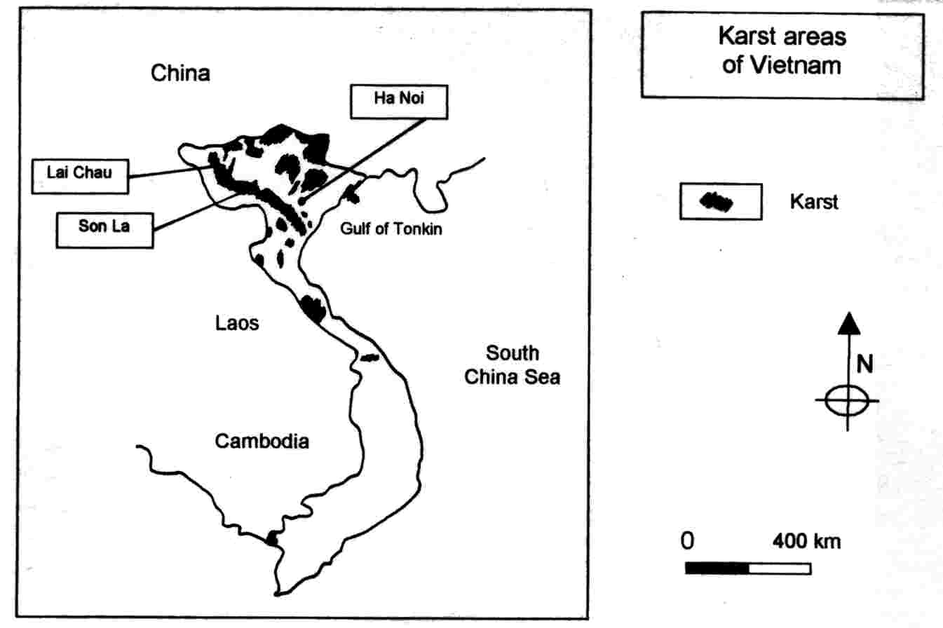 Overview of karst areas in Vietnam